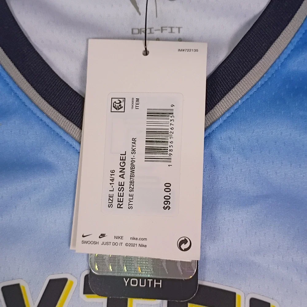 Angel Reese Chicago Sky Nike Rebel Edition Youth Jersey Blue Ombre L 14/16